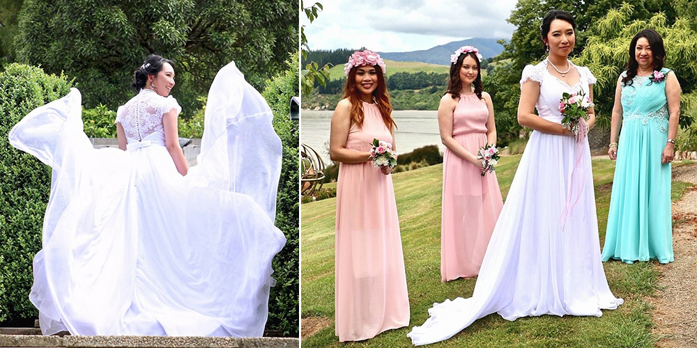 How dreamy is this bridal party!