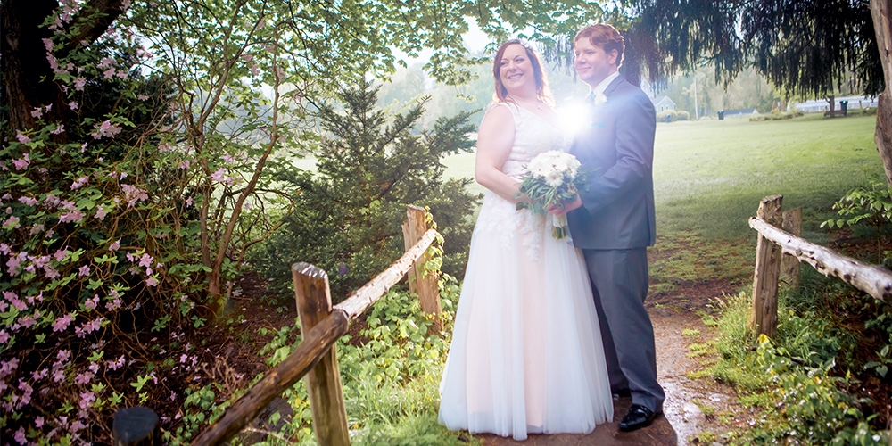 beautiful newly-married couple