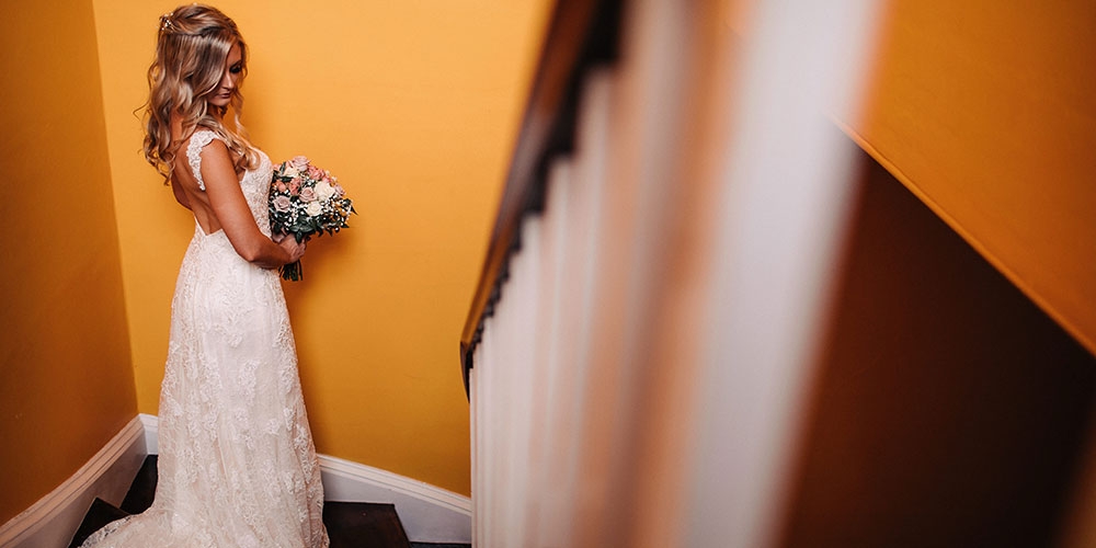 This gorgeous bride glowed in her gown