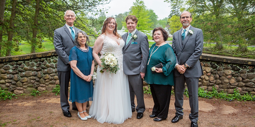 parents and the newly-married couple