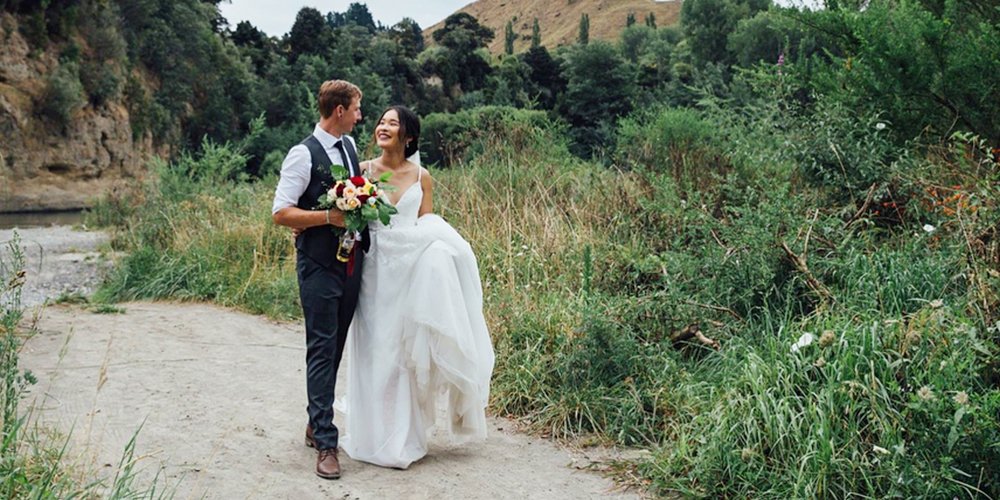 This one-of-kind beauty gown is perfect for a romantic outdoor wedding
