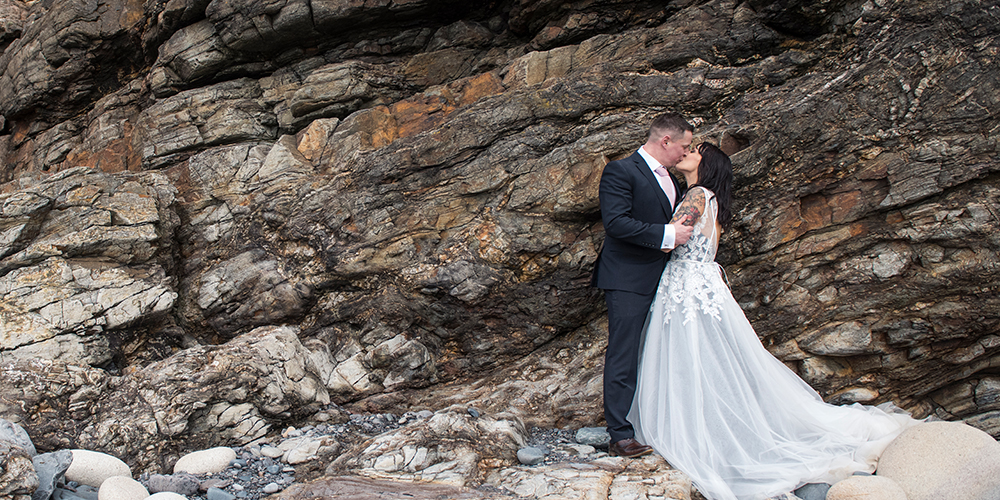 first kiss as Mr. and Mrs.