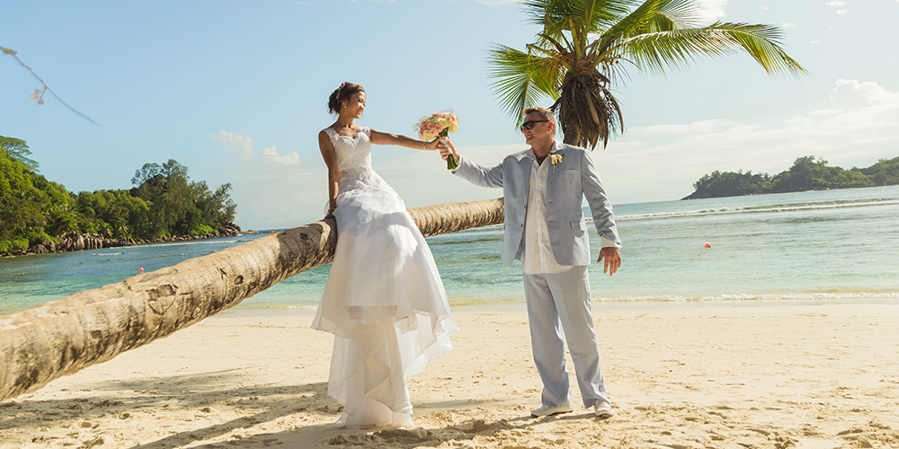 beach wedding goals!