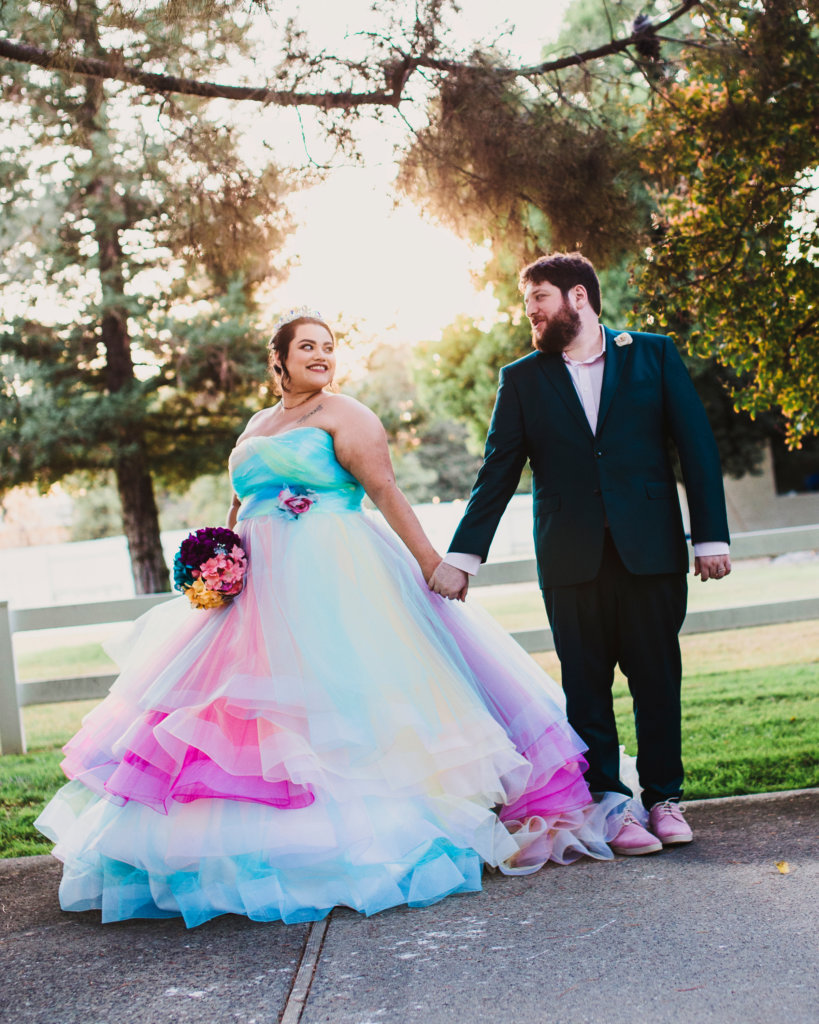 rainbow themed wedding decorations