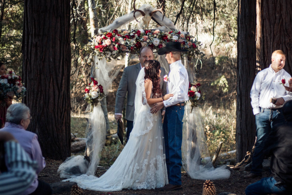 exchanging rings and saying I do. 