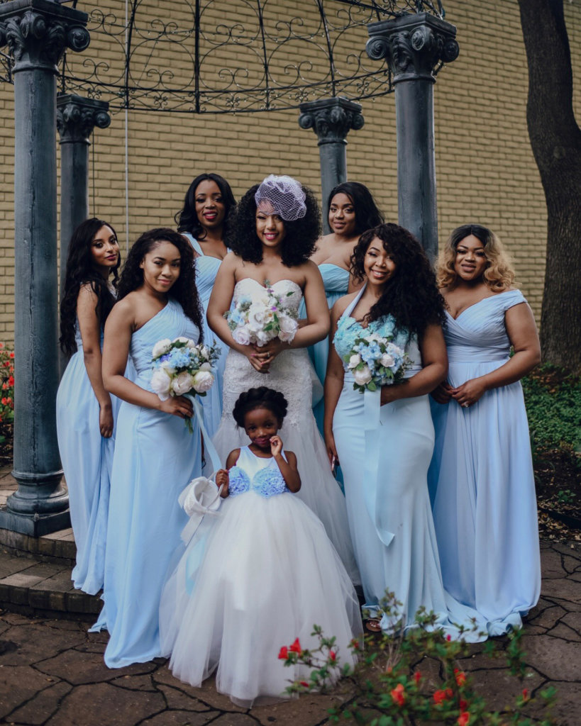 same color different bridesmaids dresses