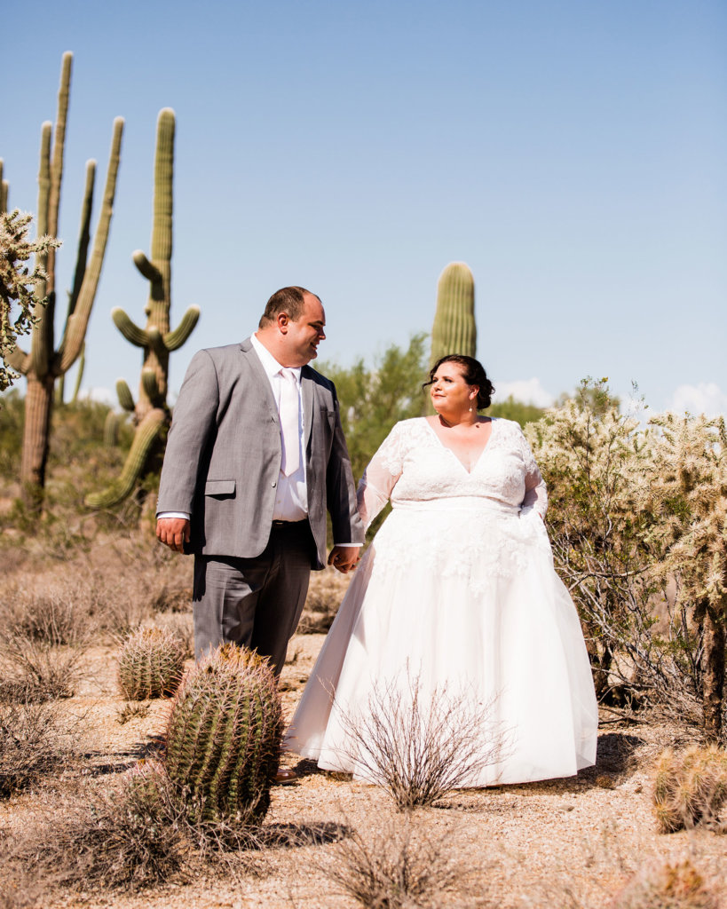 It made for gorgeous pictures with the natural landscape desert backdrop.