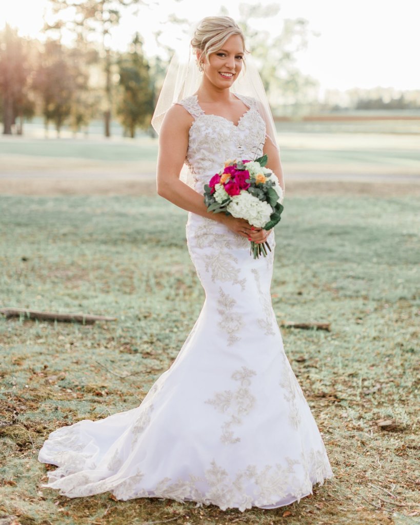 Long wedding dress with clearance flats