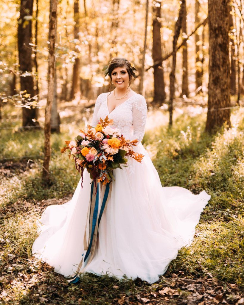 autumn bride dress