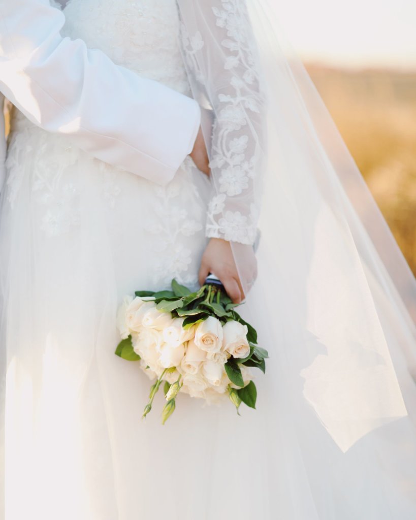I loved the details of the lace and flowers on my sleeves and the lace under all that tulle.