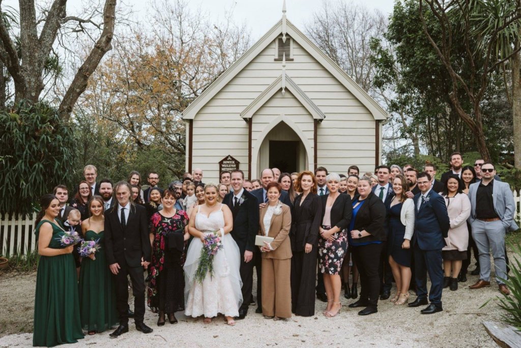 We loved our ceremony in a tiny country-style chapel.