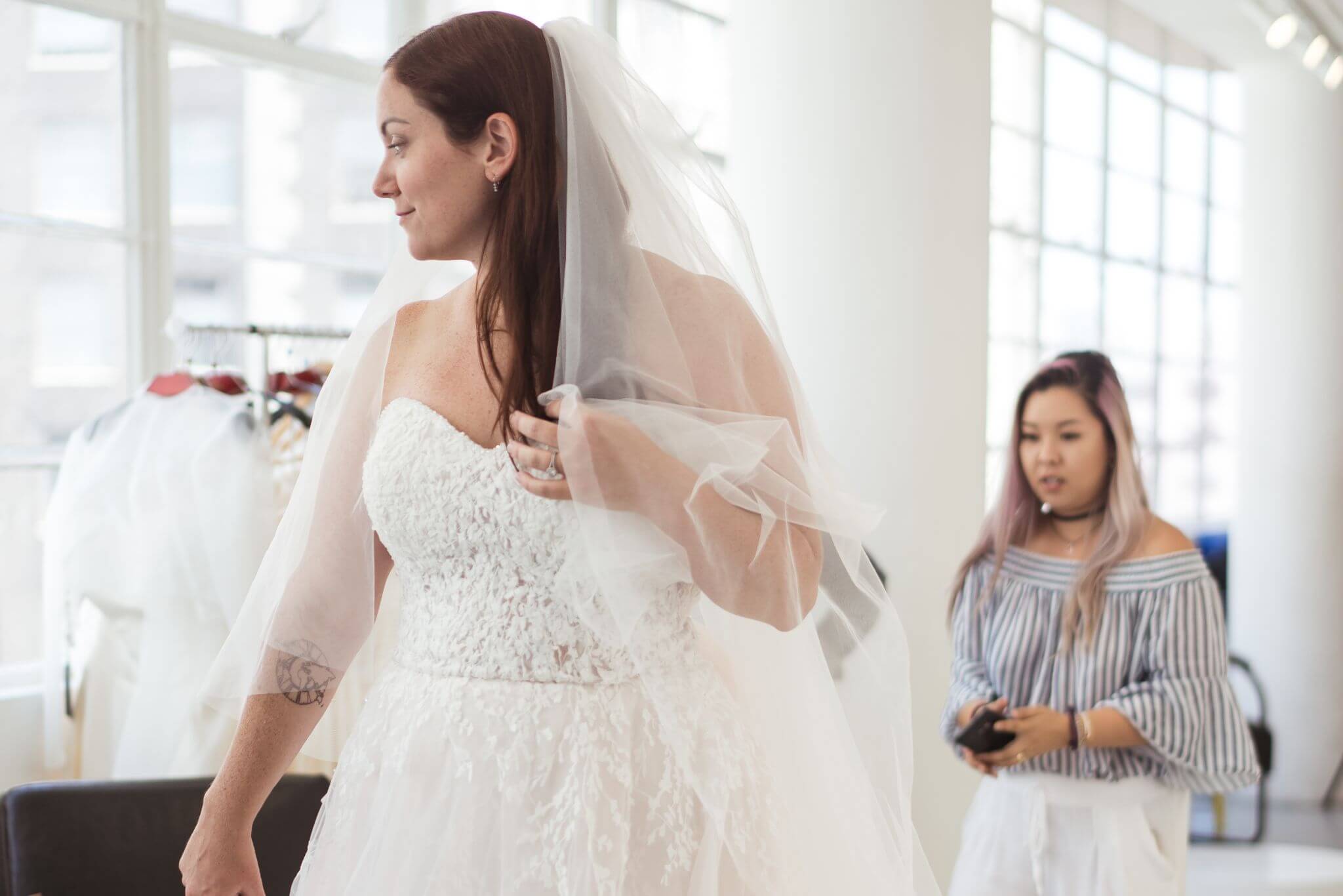How to Keep a Strapless Wedding Dress from Falling Down