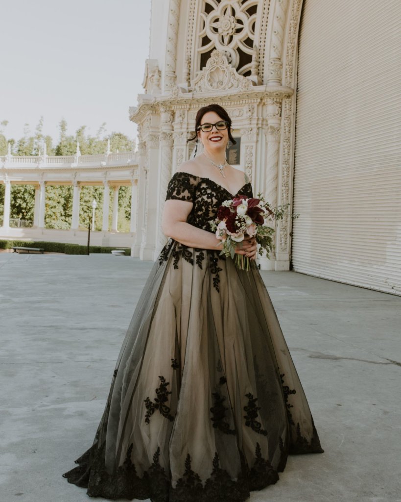 looking for a black wedding dress.