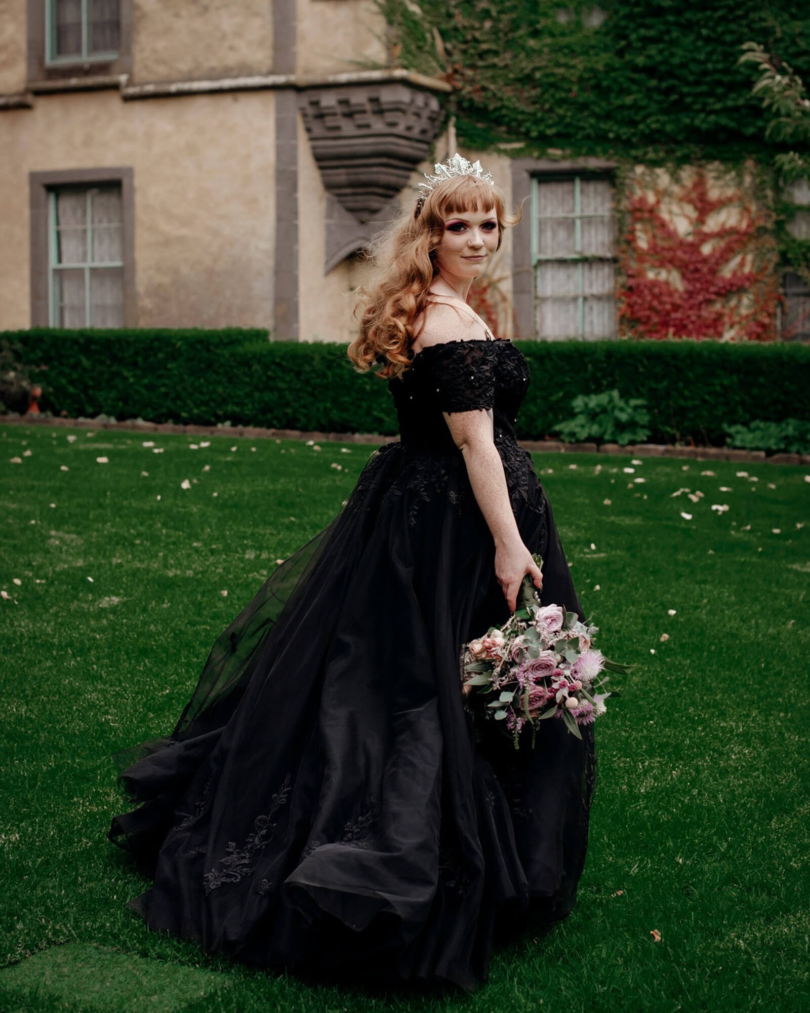 How Gorgeous Emalee looks in the black wedding dress