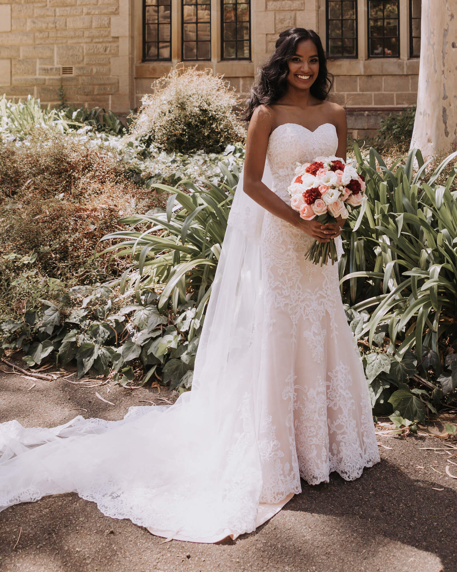 Myosha Looked absolutely stunning in her dream cocomelody wedding dress