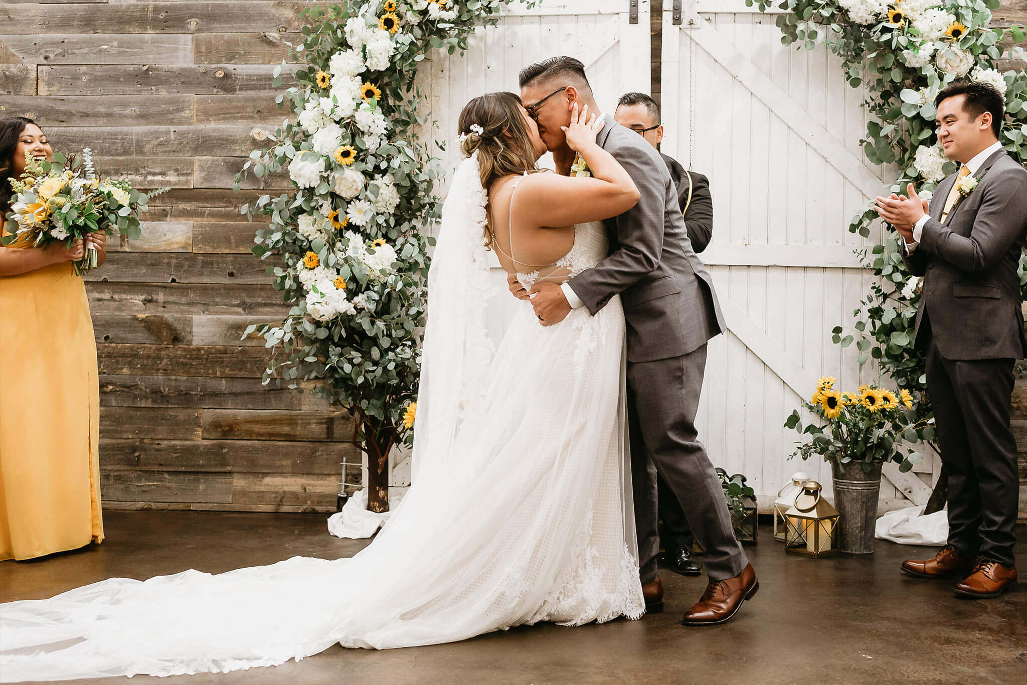 First Kiss as the official "Husband & Wife"