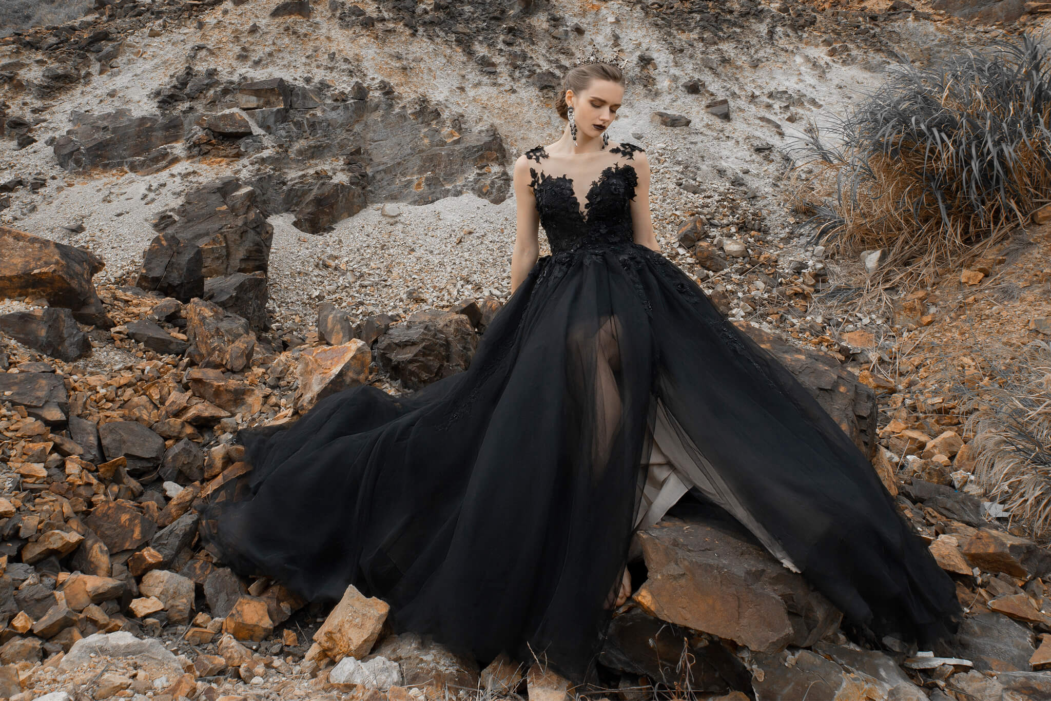 black wedding dresses 2022