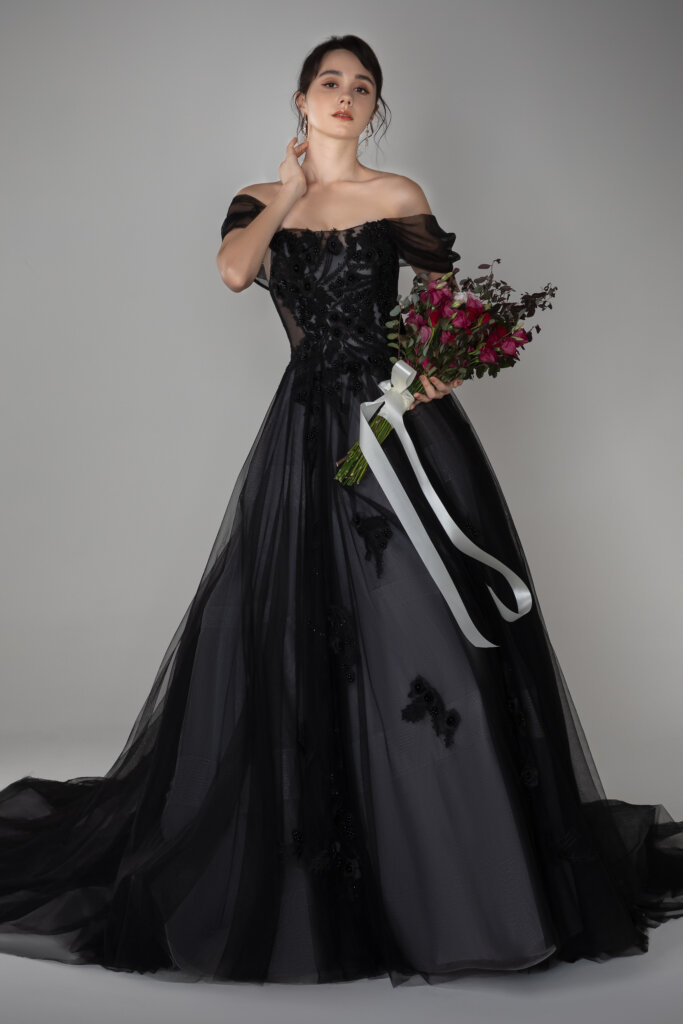 Cocomelody Black Wedding Dress CW2502