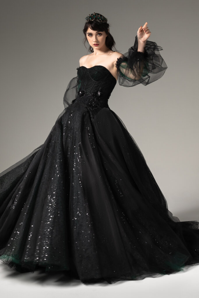 Cocomelody Black Wedding Dress CW2506