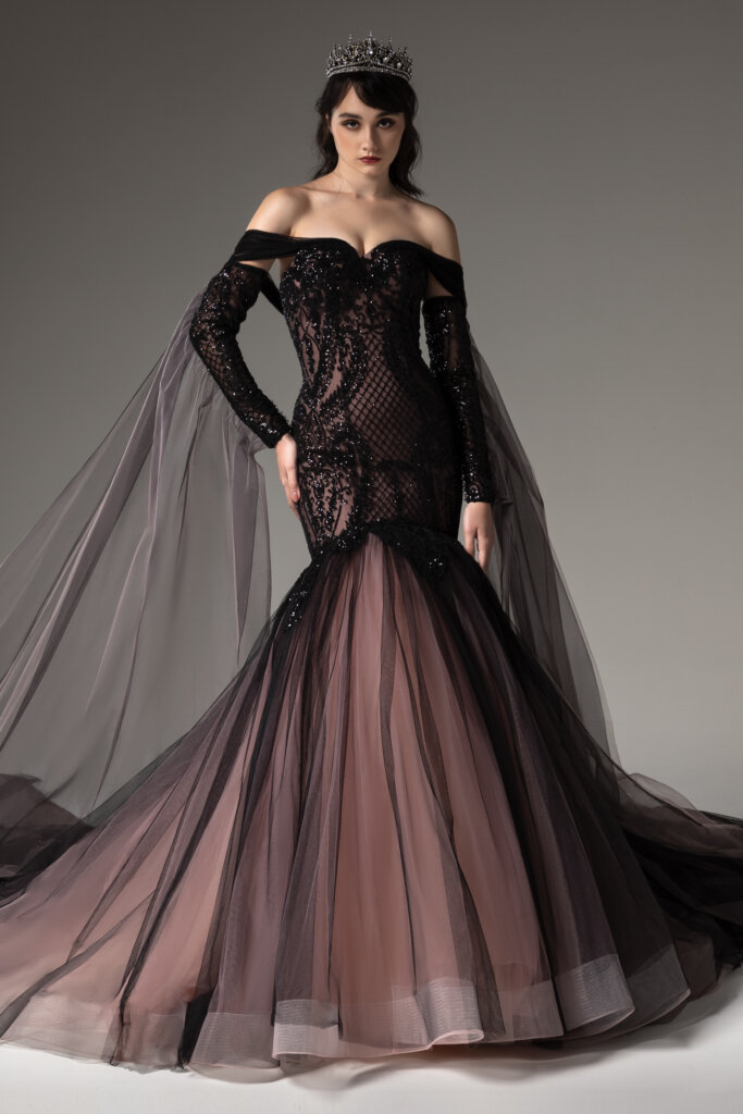 Cocomelody Black Wedding Dress CW2508