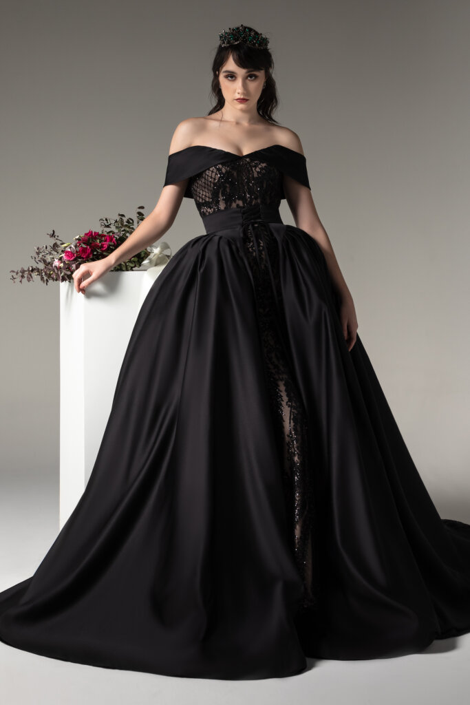 Cocomelody Black Wedding Dress CW2513