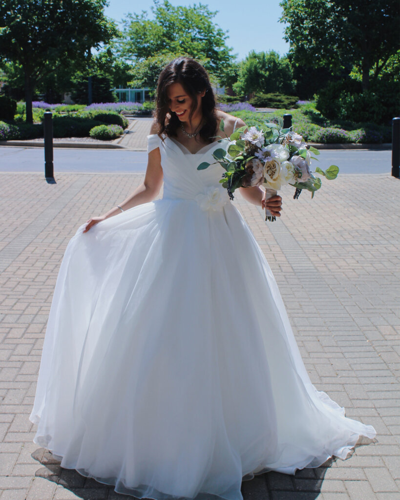 real wedding: A-Line wedding dress