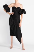 black formal prom evening dress