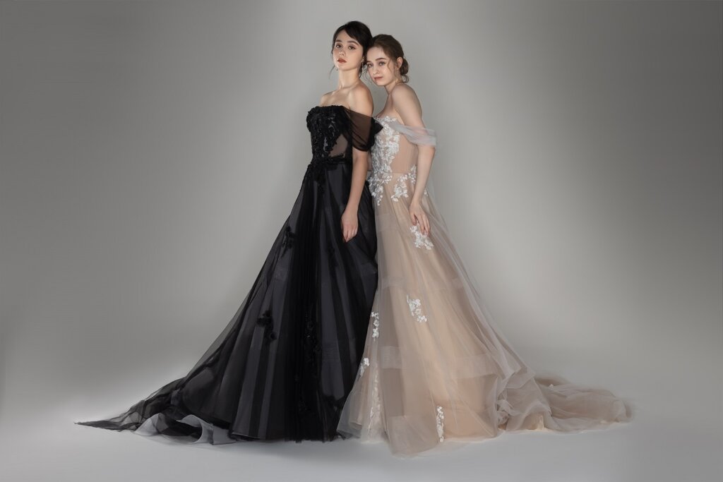 black wedding gowns for modern brides.