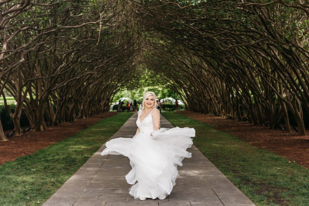 wavy and light wedding gown for a beach wedding.