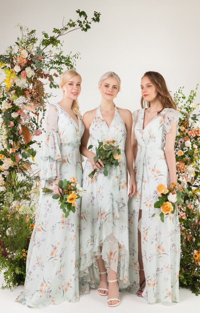 Bridgerton-inspired bridesmaid dresses