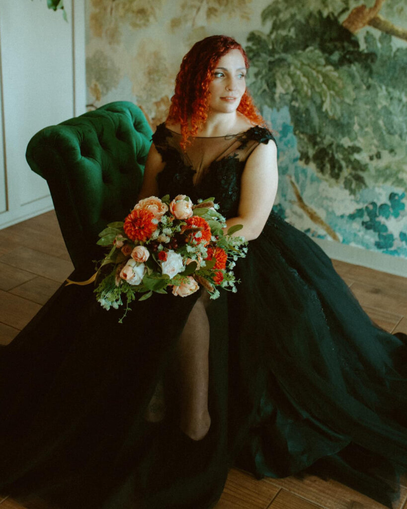 affordable gothic wedding gown
