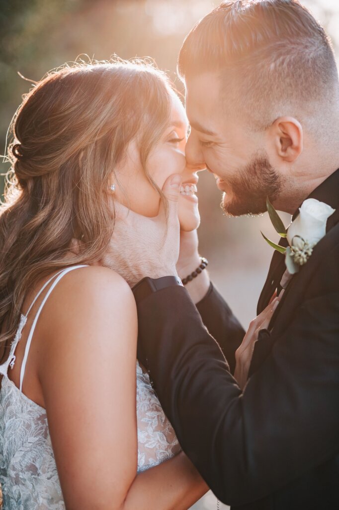 intimate wedding moment