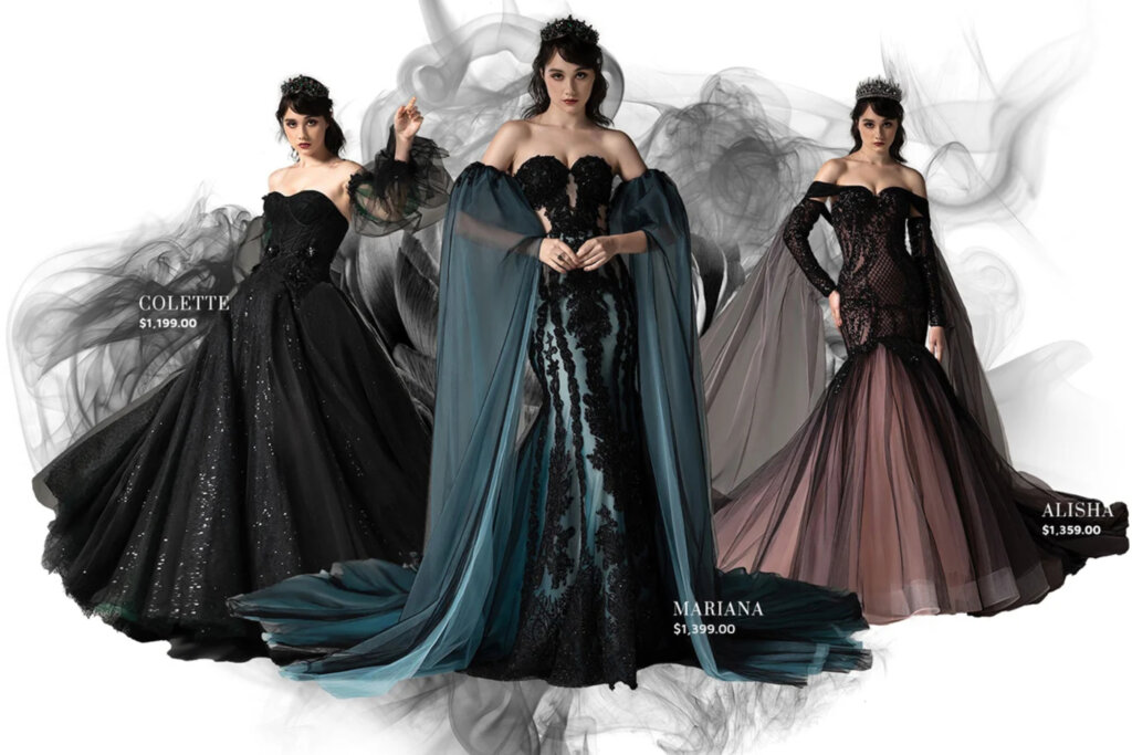 black wedding dresses