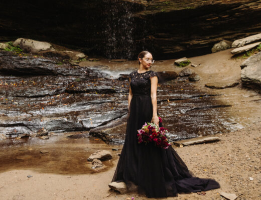 Cocomelody black wedding dress