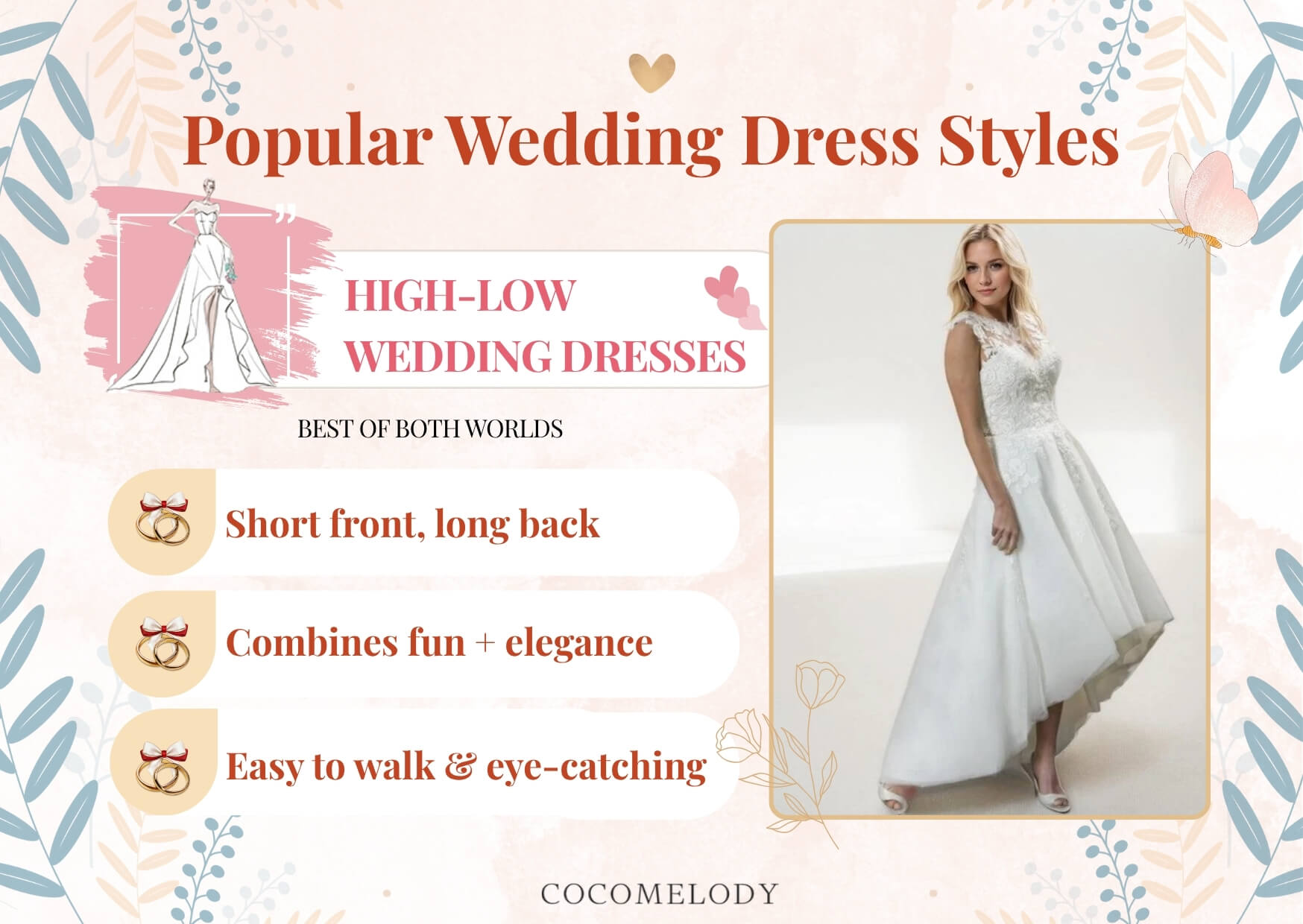 High-low wedding dresses