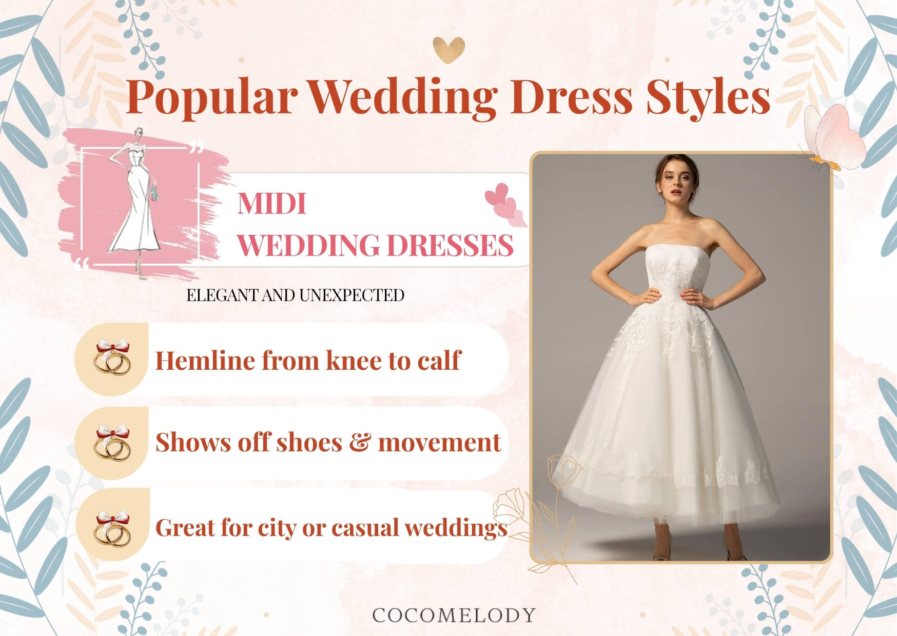 Midi wedding gowns