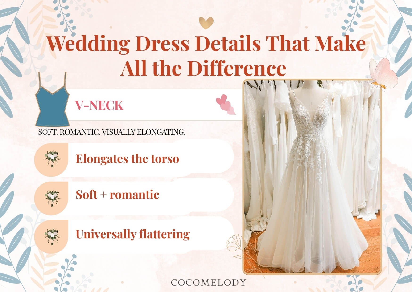 V-Neck Wedding Dresses