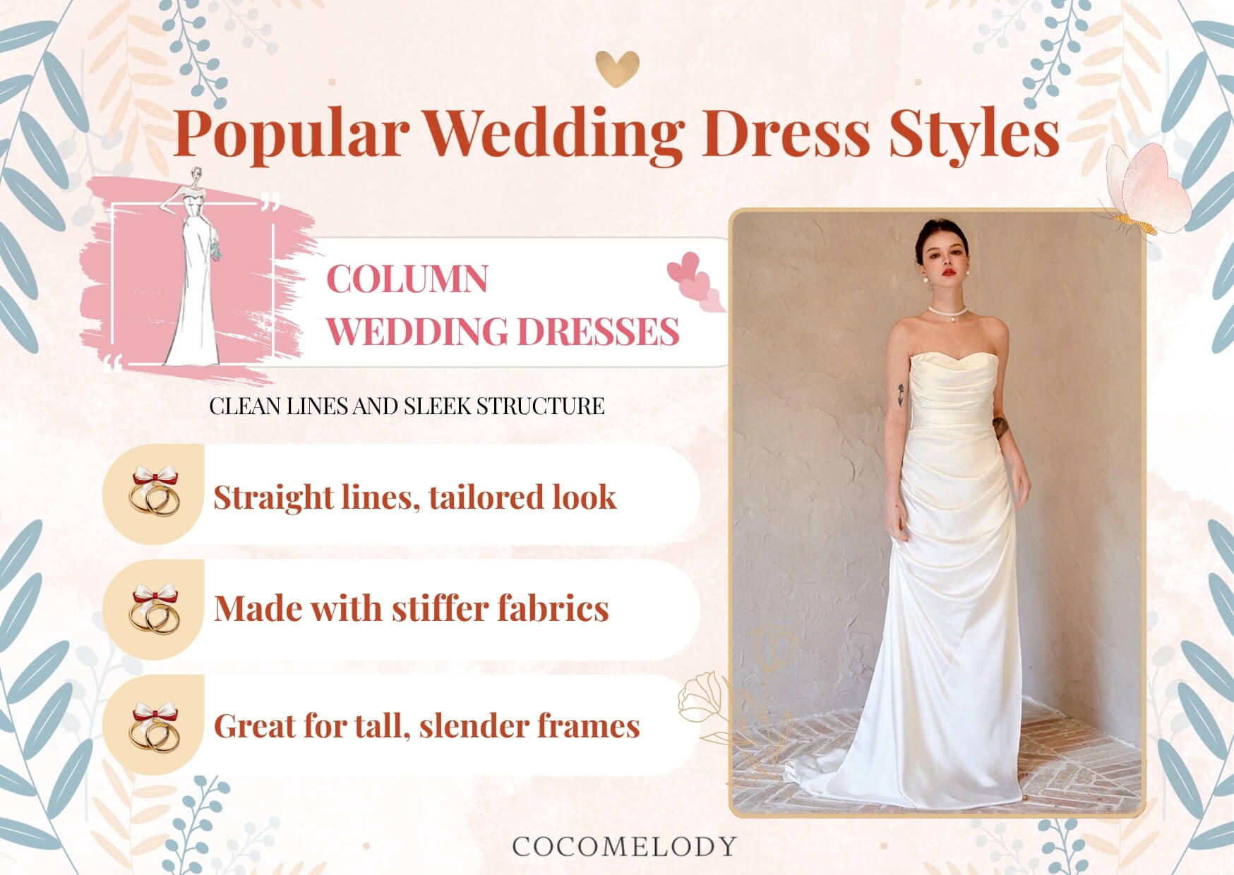 Column wedding dresses
