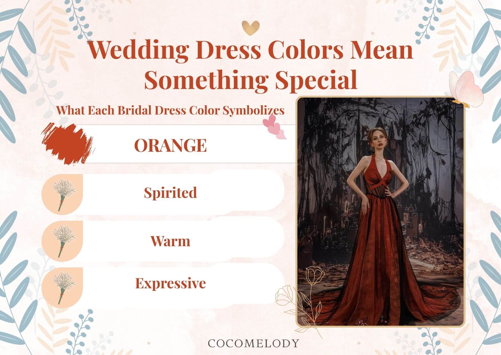 Wedding Dress Colors Means - Orange