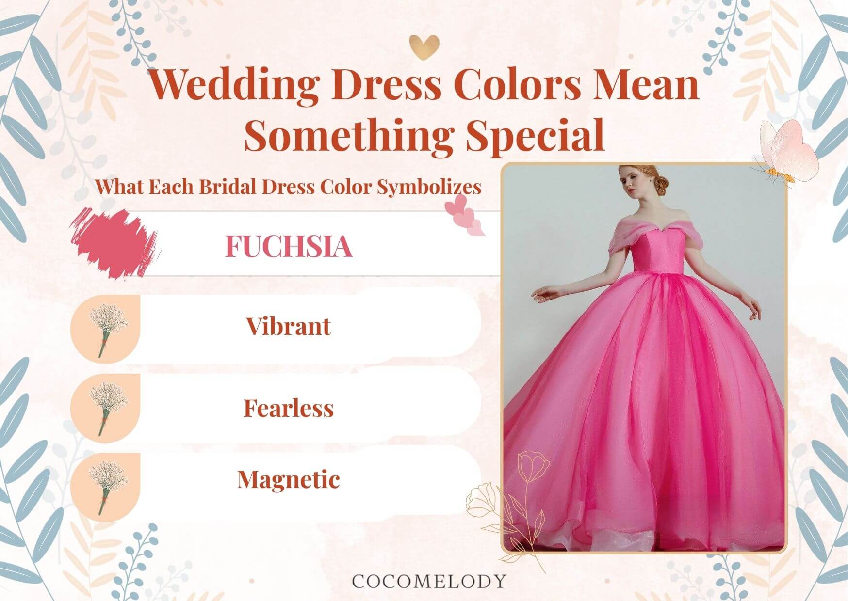 Wedding Dress Colors Means - Fuchsia