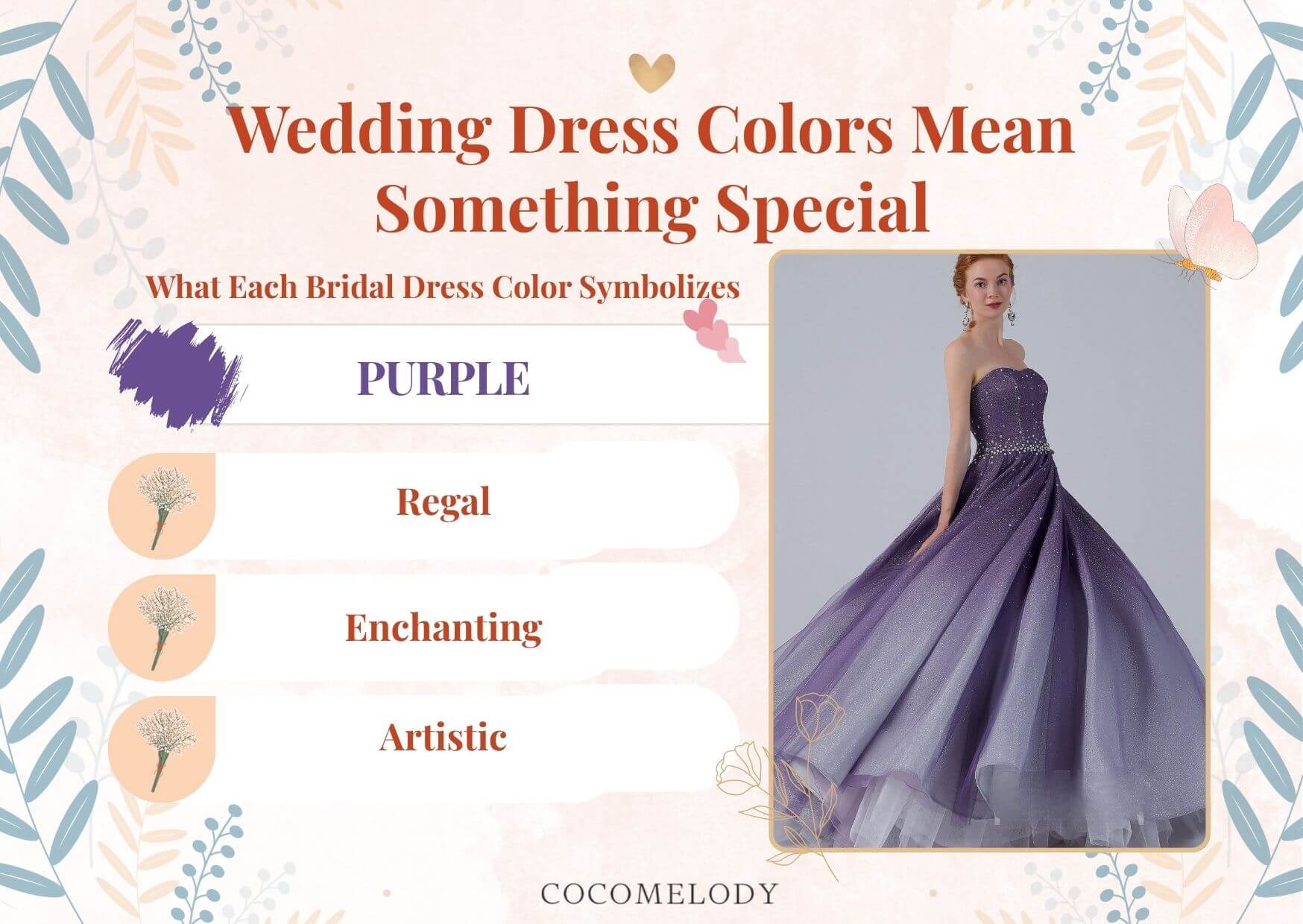Wedding Dress Colors Means - Purple