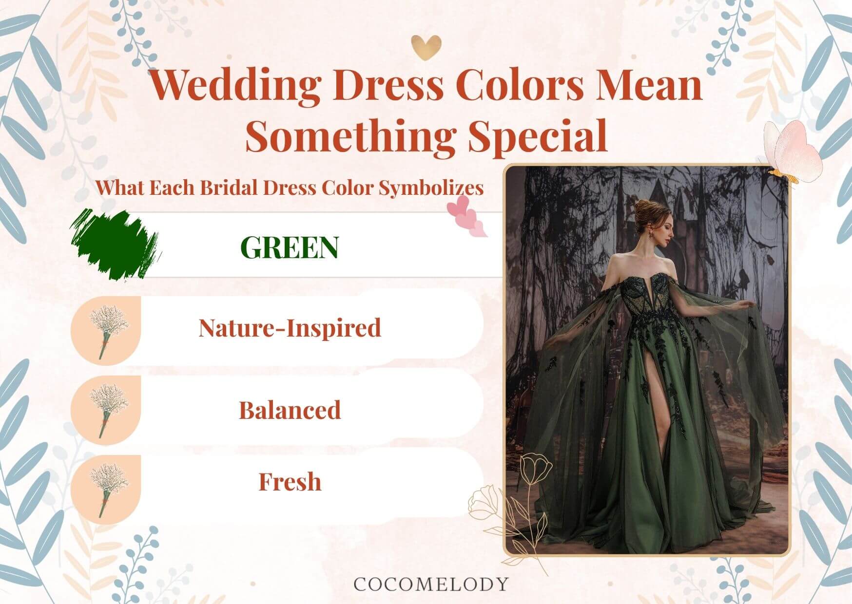 Wedding Dress Colors Means - Green