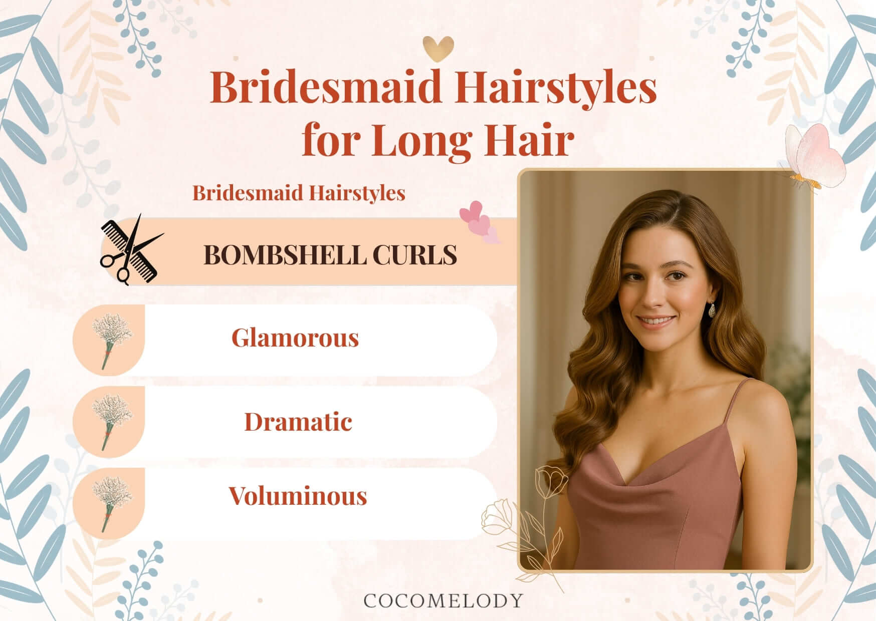 Bridesmaid Hairstyles for Long Hair-Bombshell Curls