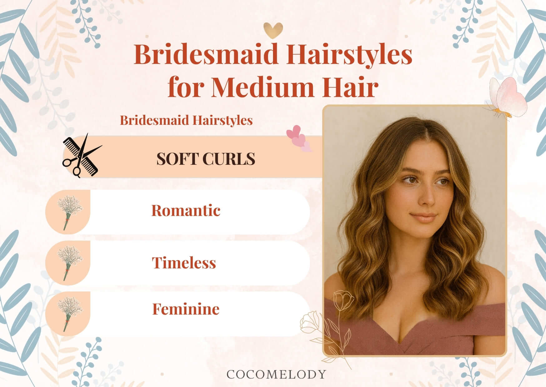 Bridesmaid Hairstyles for Medium Hair-Soft Curls