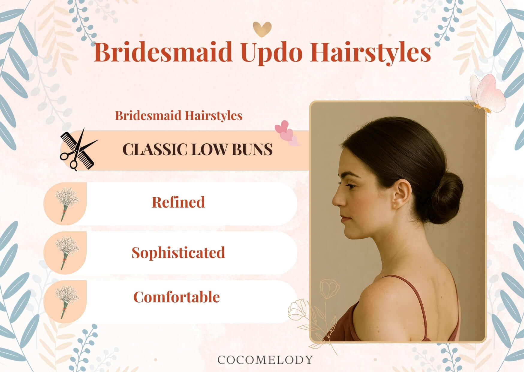 Bridesmaid Updo Hairstyles-Classic Low Buns