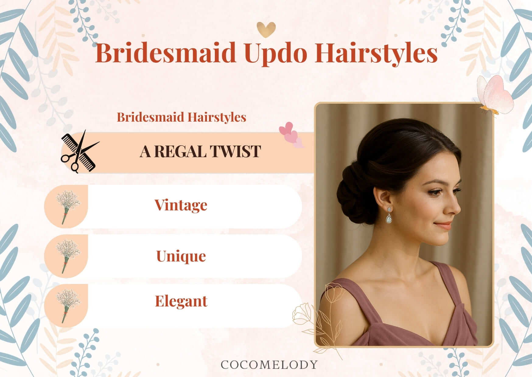 Bridesmaid Updo Hairstyles-A Regal Twist