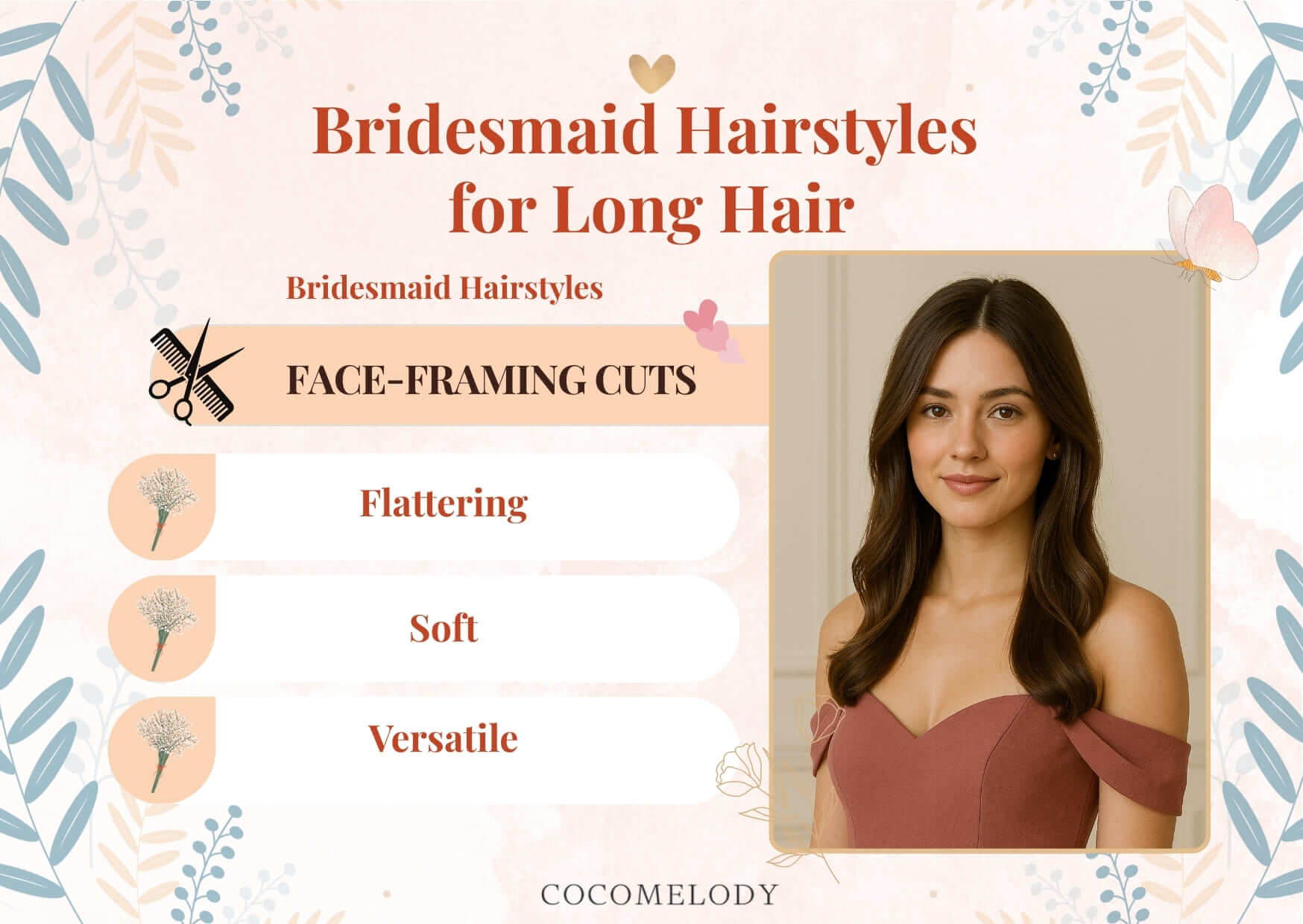 Bridesmaid Hairstyles for Long Hair-Face-Framing Cuts
